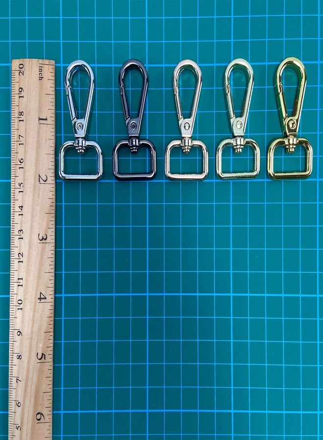 willikiva مجموعة ويليكيفا من 10 قطع من مشابك وخطافات مقاس 3/4 بوصة، حلقات بيضاوية دوارة، مشابك لوبستر، خطافات كبس، حلقات مفاتيح (ذهبي فاتح) - Image 3