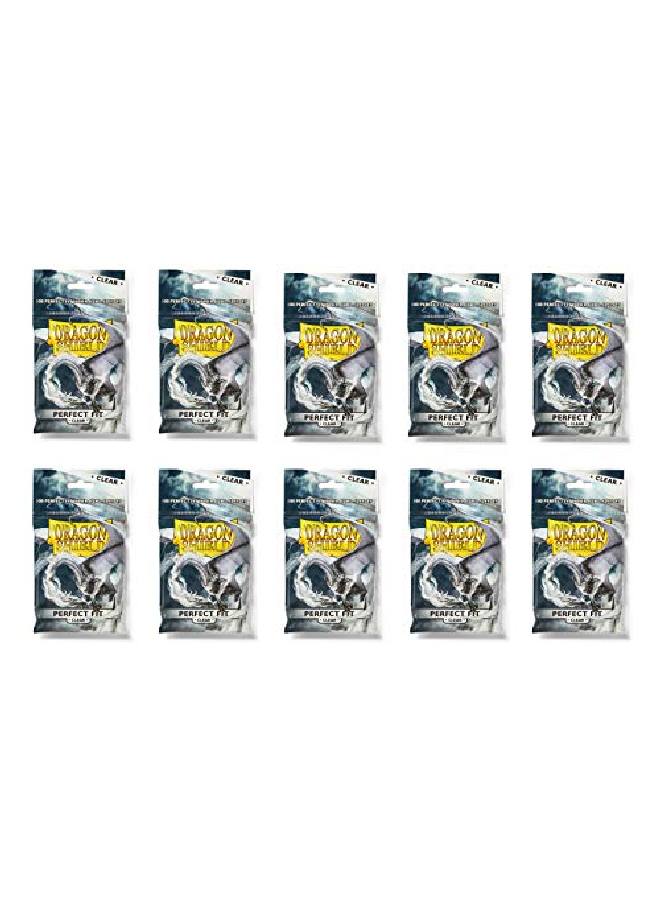 dragon shield Bundle 5 Packs Of Clear Perfect Fit Standard Size Sleeves 500 Sleeves Total - Image 1