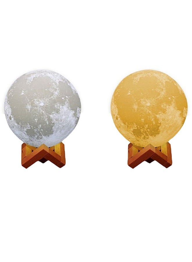 NIBEMINENT 3D Printing Moon Lamp With Touch Sensor Beige/Brown 18 x 17cm - Image 3