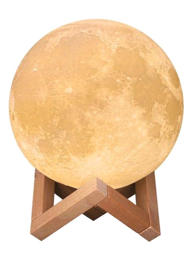 NIBEMINENT 3D Printing Moon Lamp With Touch Sensor Beige/Brown 18 x 17cm - Image 2