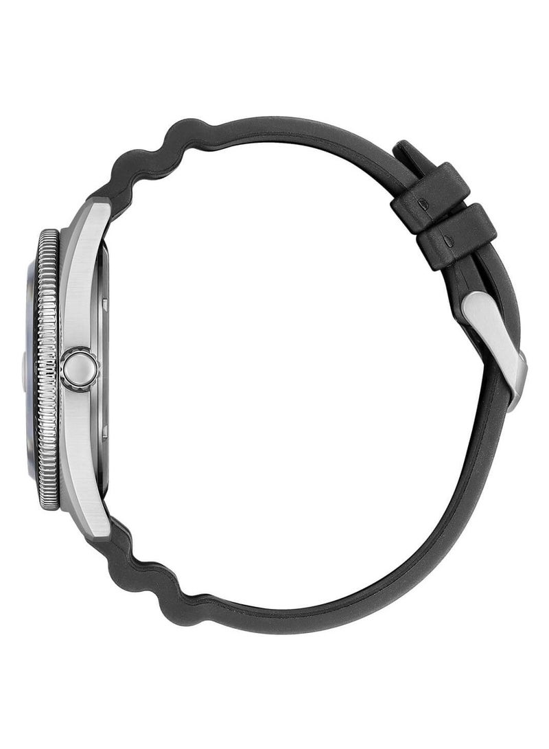 CITIZEN ساعة إيكو-درايف التناظرية بسوار مطاطي للرجال AW1760-14X - Image 3
