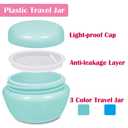 selizo Travel Bottles Containers Silicone and Plastic Cream Jars with TSA Approved Toiletry Case for Toiletries Cosmetic Makeup Body Hand Cream Lotion Shampoo - Image 3
