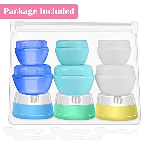 selizo Travel Bottles Containers Silicone and Plastic Cream Jars with TSA Approved Toiletry Case for Toiletries Cosmetic Makeup Body Hand Cream Lotion Shampoo - Image 5