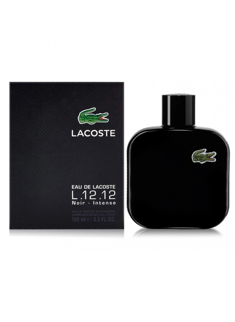 LACOSTE - Eau de Lacoste L. 12.12 Noir perfume with a strong scent, 100ml - Image 1