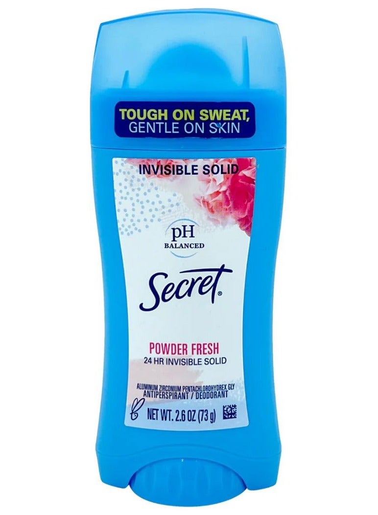 Secret مزيل العرق الصلب غير المرئي، رائحة البودرة، 2.6 أونصة - Image 1