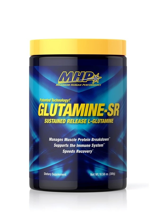 Maximum Human Performance MHP 12-Hour Muscle Feeder, Glutamine-SR, Unflavored, 10.6 oz (300 g) - Image 1