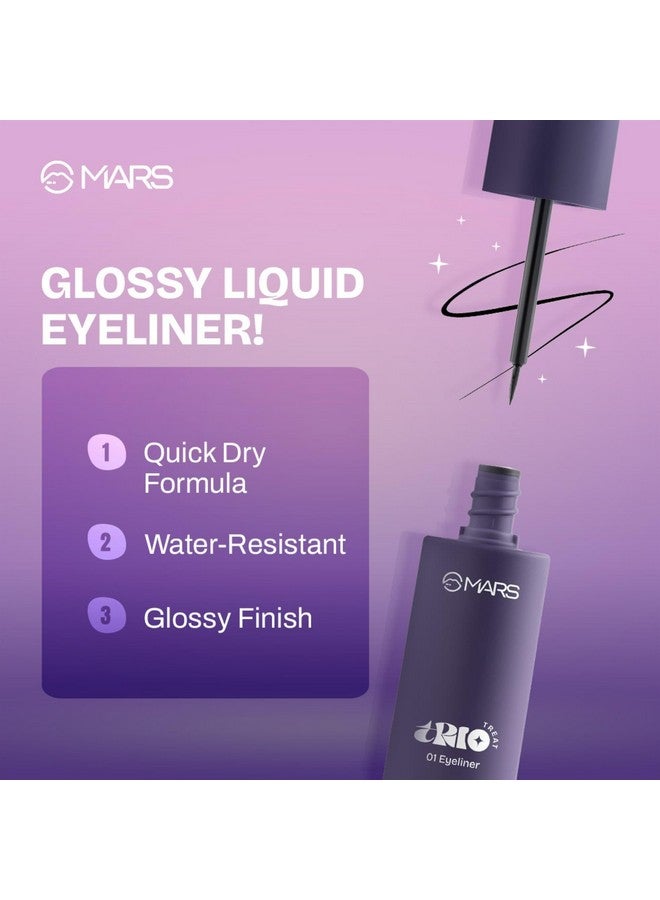 MARS TRIO Treat 3-IN-1 Eye Makeup Kit with Eyeliner, Mascara & Eyeshadow (24.50gm) | Travel Friendly Design | Long-Lasting | Versatile | Effortles Application - Image 3