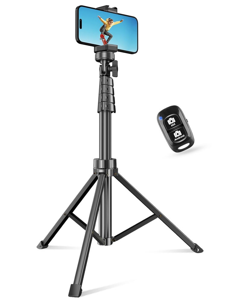 Sensyne 88 Phone Tripod Selfie Stick Tripod with 1495 Flexible Gooseneck Overhead Cell Phone Stand for Video Recording Photography Compatible with Phone Camera - Image 2