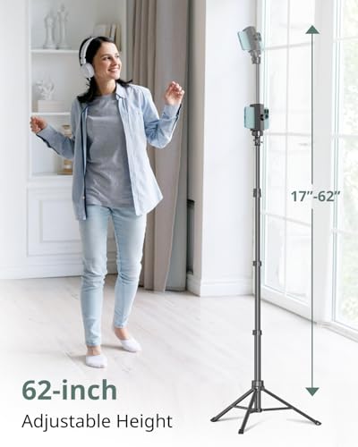 Sensyne 88 Phone Tripod Selfie Stick Tripod with 1495 Flexible Gooseneck Overhead Cell Phone Stand for Video Recording Photography Compatible with Phone Camera - Image 3