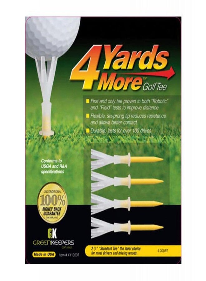 Proactive 4 Yards More Golf Tee - 2 3/4" Standard (4 Yellow Tees) - Image 1