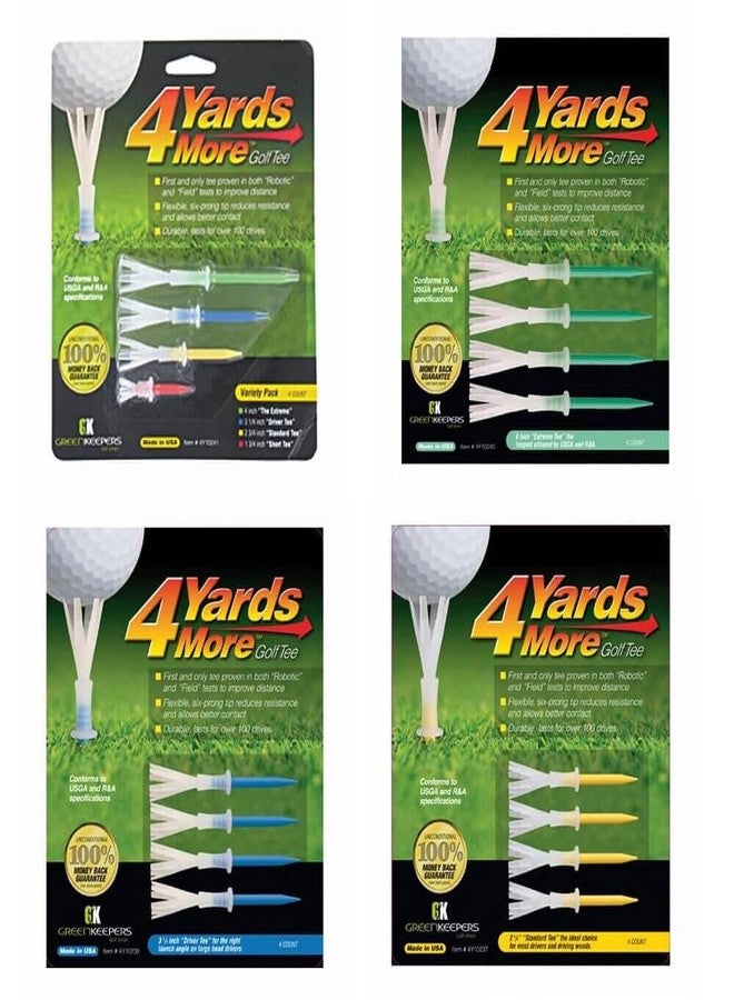 Proactive 4 Yards More Golf Tee - 2 3/4" Standard (4 Yellow Tees) - Image 2