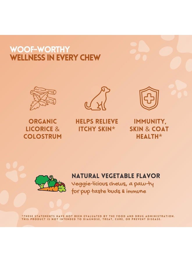 Herbion Pets Allergy + Immune Chews with Kelp & Vitamin C, 120 Soft Chews, Supports Immunity, Skin & Coat Health, Relieves Itchy Skin, Made in USA, Natural Vegetable Flavor, for Dogs 12 Weeks+, Pack 1 - Image 3