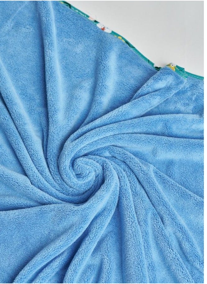 lanozan Medium Bath Towel Size 140*70*2.5cm Blue  - Image 3