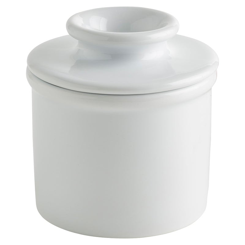 Butter Bell - The Original Butter Bell Crock by L. Tremain, a Countertop French Ceramic Butter Dish Keeper for Spreadable Butter, French Ceramic Butter Dish Keeper, Specialty - Classic White - Image 1