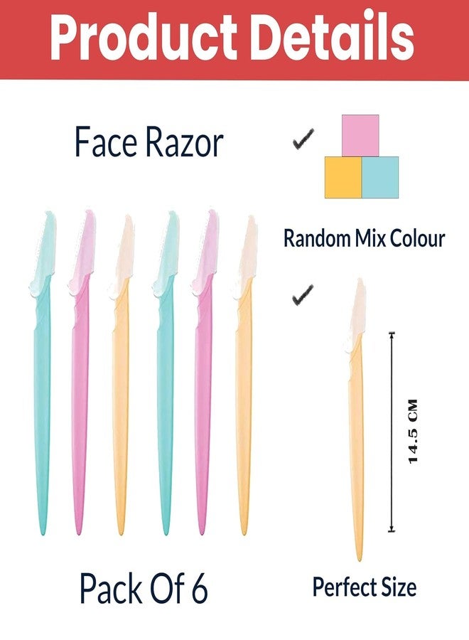 Lecherous 24 Pieces Women Facial Razor Eyebrow Razor Shaper Shaver for Women and Men - Image 3