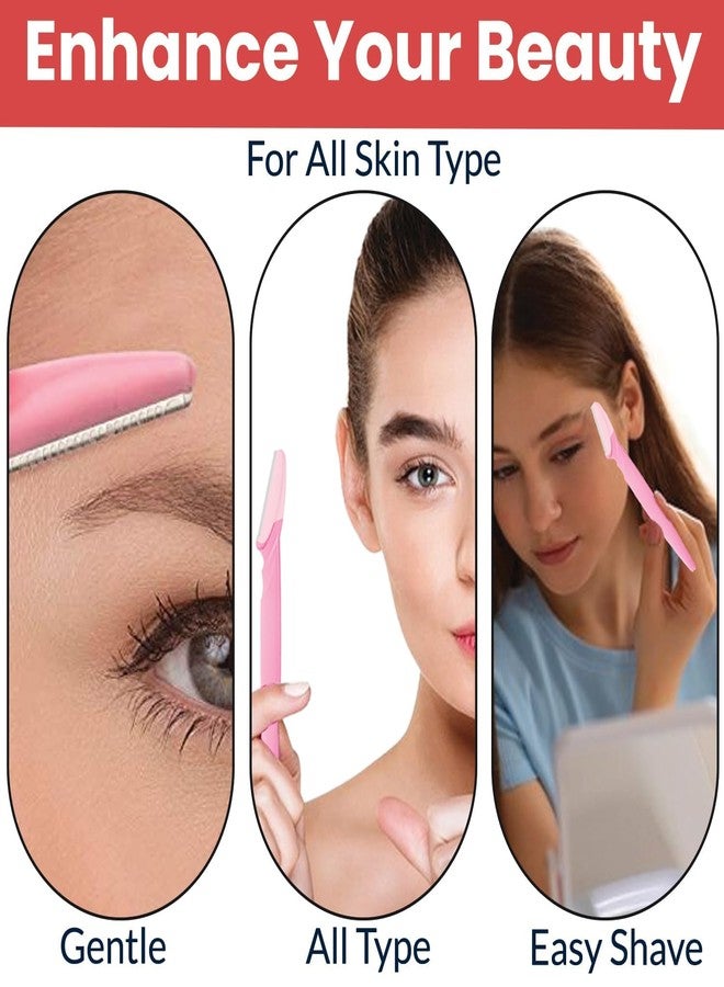 Lecherous 24 Pieces Women Facial Razor Eyebrow Razor Shaper Shaver for Women and Men - Image 4