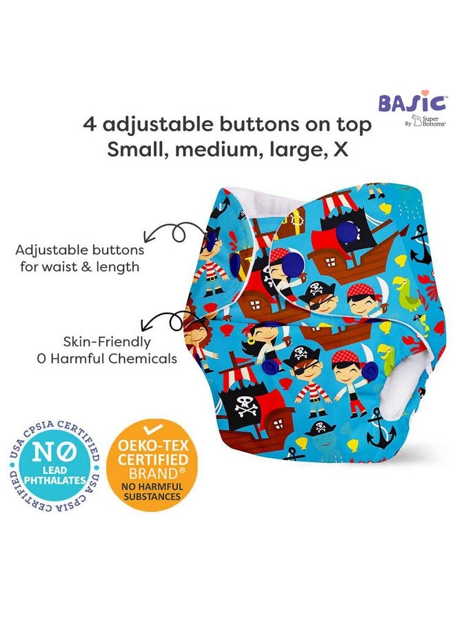 Superbottoms Basic Cloth Diaper | Side Leakage Proof Reusable Cloth Diaper Quick Dry Freesize, Rash Free, Kids 0-3 Yrs|Stay Dry & Lasts Up To 3Hrs - (Assorted) (Basic Pack Of 7 Shell And 7 Inserts) - Image 4
