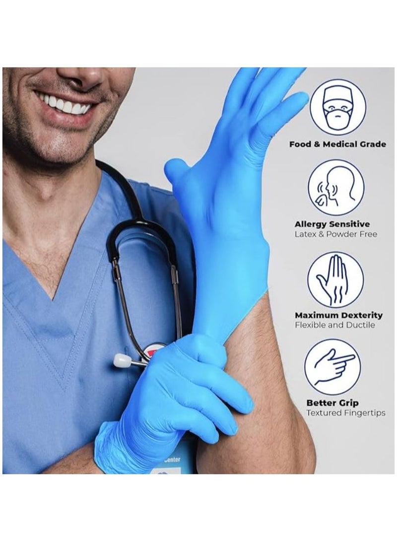 YASHFEEN 100-Piece Medical Powder-Free Nitrile Gloves, Small  - Image 4