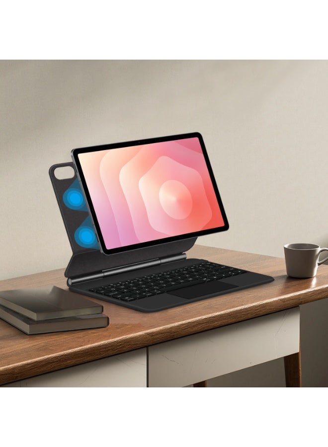 general Case for Samsung Galaxy Tab S11 Ultra 14.6" (2025) – Magnetic Floating Cantilever Stand, Multi-Touch Trackpad, 7-Color Backlit, Dex Mode, AI Shortcut Key, Charcoal - Image 3