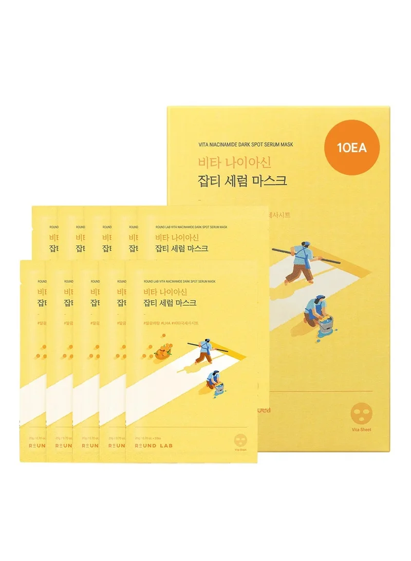 Round Lab Vita Niacinamide Dark Spot Serum Mask 20Ml (10Ea)