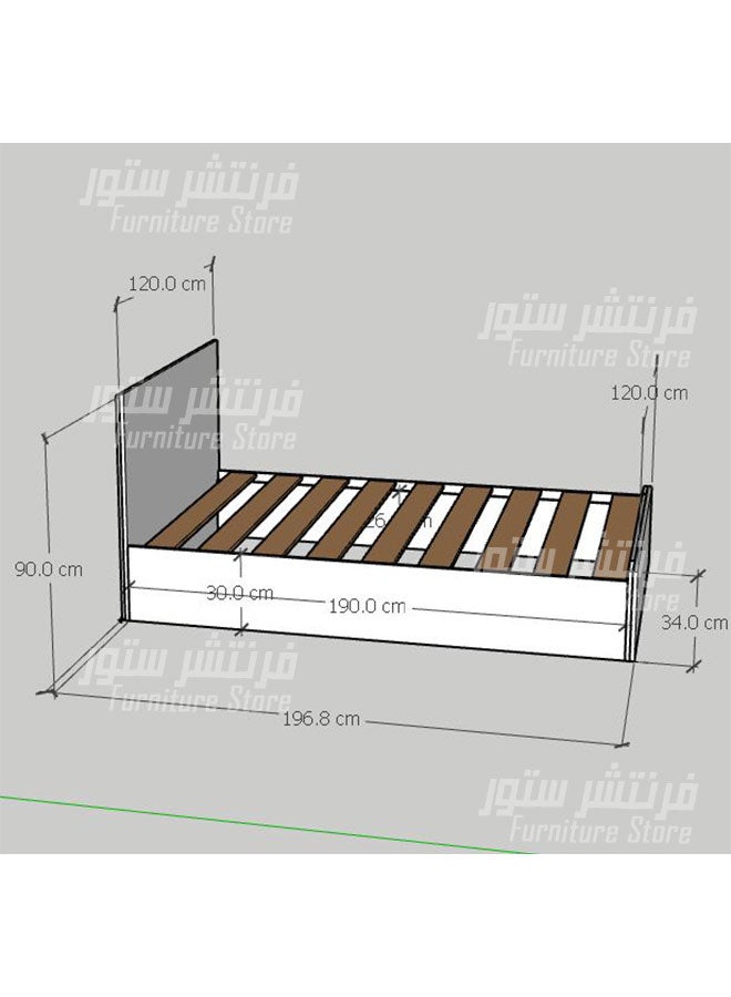 Furniture Store Modern bed - width 120 cm, length 190 cm, from Furniture Store.  - Image 2