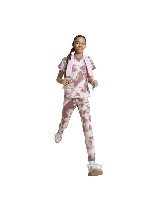 Adidas - adidas Jg Fi Aop T Red Training T-Shirts 7-8Y - Image 1