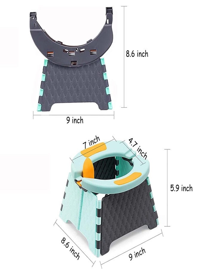 Ndola Portable Potty Training Seat for Toddler - Goohomeey Kids Travel Potty | Foldable Toilet Seat | Baby Potty Seat for Indoor and Outdoor - Blue, Pack of 1 - Image 5