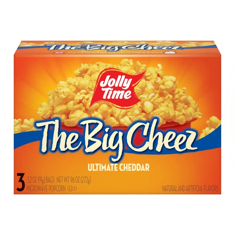 Jolly Time T Big Cheez Cheddar Cheese Microwave Popcorn, 3.2 Ounce (Pack of 3) - Image 1