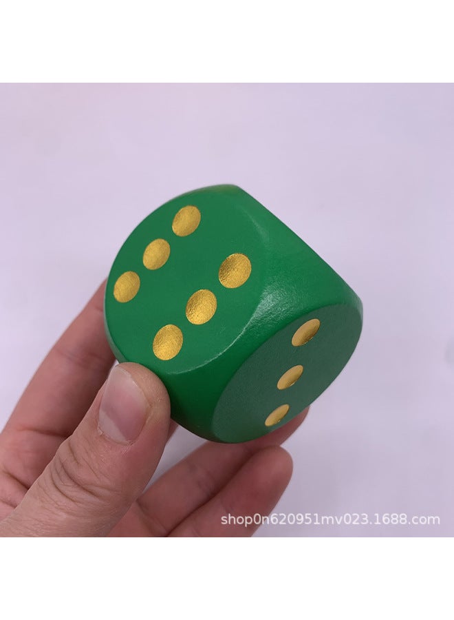 لعبة النرد الكبيرة من الخشب الصلب المباشر مقاس 5 سم، نقاط زاوية مستديرة، غربال ملون، طاولة لعبة الدعائم