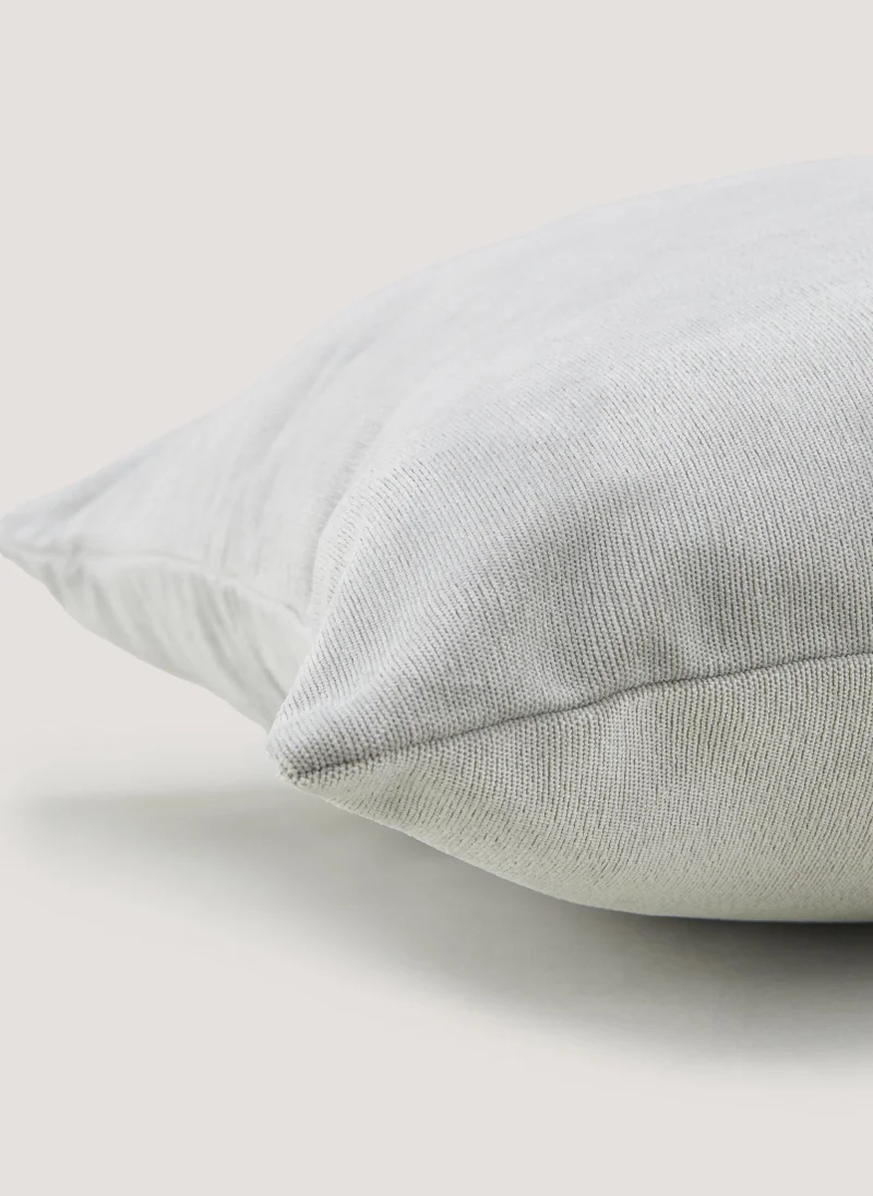 Matalan Grey Large Soft Velour Cushion (55cm x 55cm)