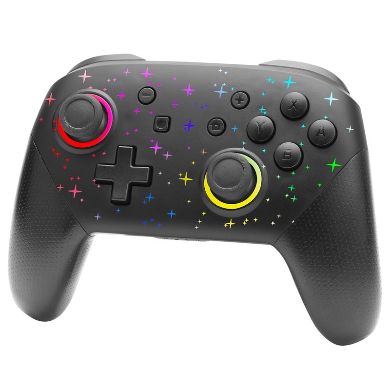 NITHO COSMOS Wireless Controller for PC, Windows, Switch, iOS, Android, Gaming Gamepad with Dynamic RGB Lights | 6-Axis Motion Sensor | Programmable Turbo | Dual Vibration | Lightweight - Image 1