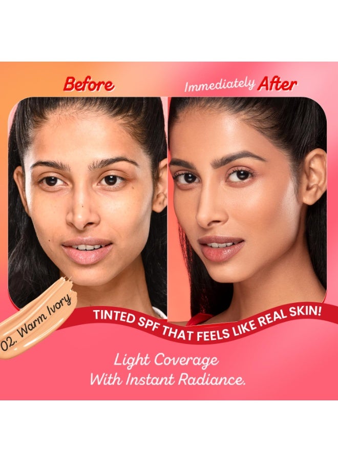 دوت آند كي واقي الشمس الملون بالفراولة SPF 50+ Pa++++ - 02 Warm Ivory | حماية ضد الأشعة فوق البنفسجية UVA و UVB | واسع الطيف، مقاوم للماء والعرق | لجميع أنواع البشرة | 50 مل - Image 2