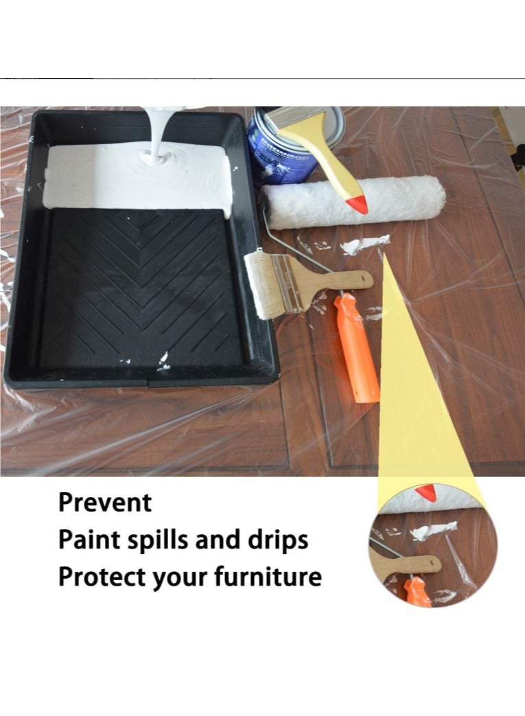 NJM PAINTER POLYTHENE PLASTIC PROTECTION SHEET FURNITURE COVER DISPOSABLE PLASTIC - Image 3