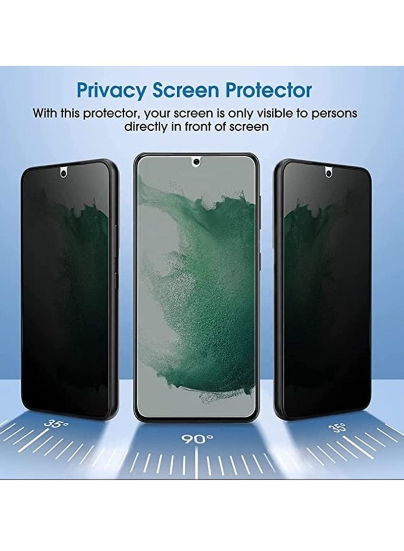 Privacy Screen protector compatible with Samsung Galaxy S22+ / S22 PLUS 5G Screen Protector Tempered Glass [Anti-Glare][HD Full Coverage][Easy Installation][Scratch Resistant][9H Hardness] - Image 2