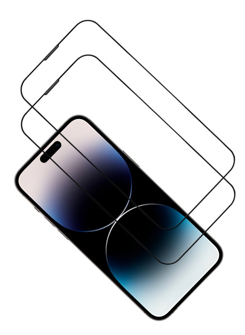 ACLIX 2 Pieces Antistatic ESD Dustproof Premium Quality High Definition Tempered Glass Screen Protector Designed For  iPhone 14 Pro Max - Image 1