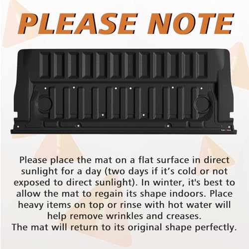 TripleAliners Truck Mat Compatible with 2024-2026 Ford Ranger Accessories, Tailgate Mat Custom Fit All Weather Protection Pickup Liner - Image 2