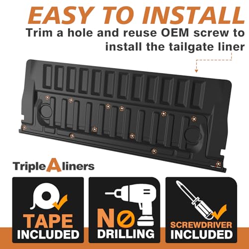 TripleAliners Truck Mat Compatible with 2024-2026 Ford Ranger Accessories, Tailgate Mat Custom Fit All Weather Protection Pickup Liner - Image 3
