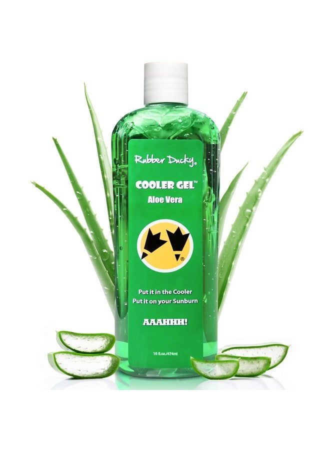 Rubber Ducky Cooler Gel Sunburn Relief Soothing Aloe Vera Gel Fast Absorbing Aloe Gel With Vitamin E & Tea Tree Oil Vegan After Sun Care 16 Oz - Image 1