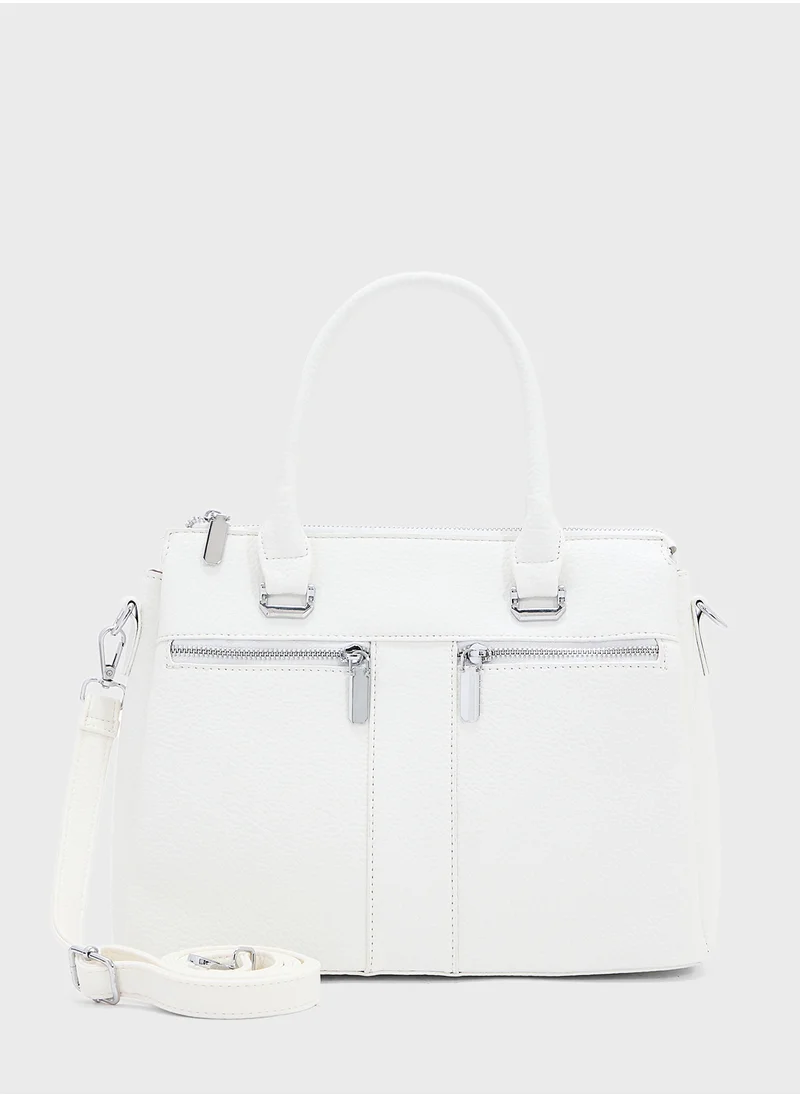 Ginger Multi Zip Detail Satchel Bag