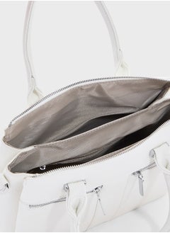 Ginger Multi Zip Detail Satchel Bag  - Image 5