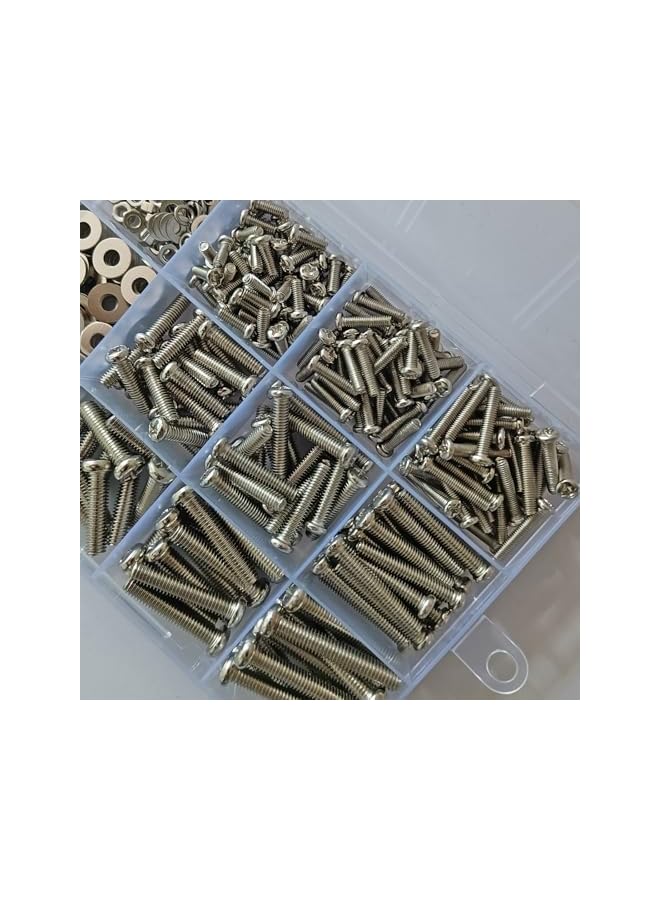 PROMASS 680pcs Screw, Nut and Bolt Classification Kit with Double-Headed Screwdriver and Stainless Steel Tweezers M3 M4 Nut and Bolt Classification, Suitable for DIY Projects - Image 3