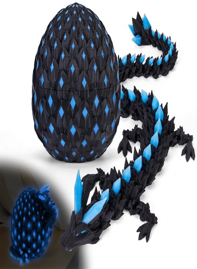 YILCER 3D Printed Dragon Eggs Mystery Dragon Egg Glow in The Dark Articulated Animals Fidget Toy Cool Crystal 3D Print Dinosaur Toys Dino Eggs for Boys Girls Teens - Image 1