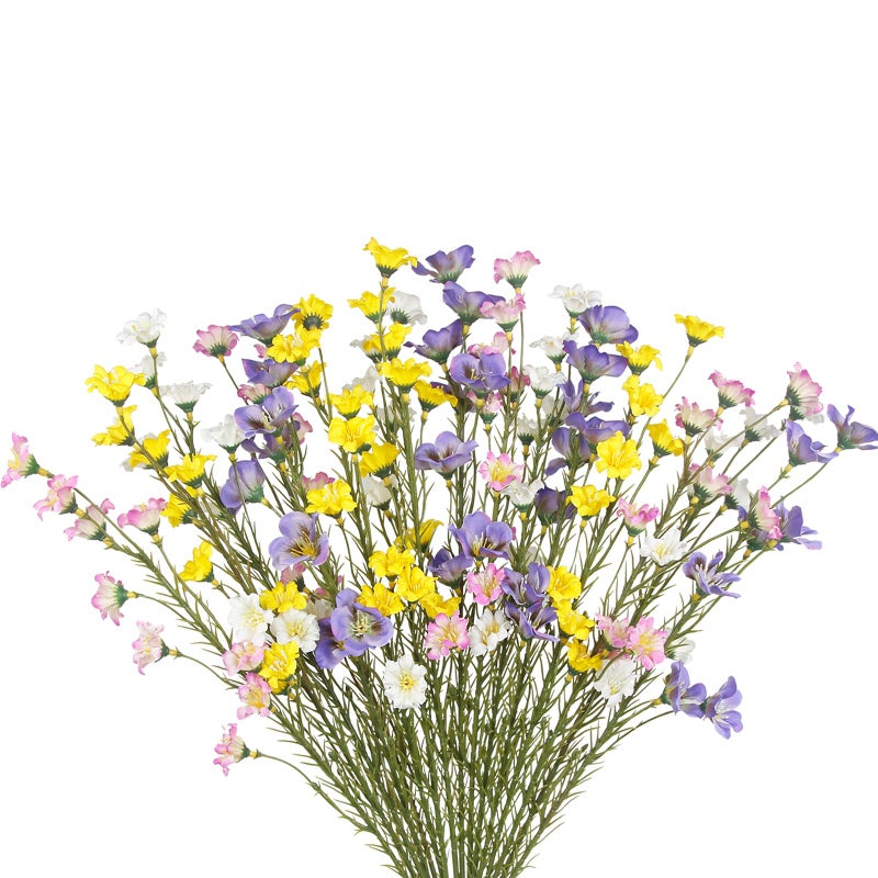 CITYES 16 Pcs Artificial Wildflowers with Stems Bulk Silk Spring Flowers Floral Picks 21inch Fake Forsythia Branches Faux Wildflowers Arrangements for Home Decor Indoor Outdoor Wedding Centerpieces - Image 1