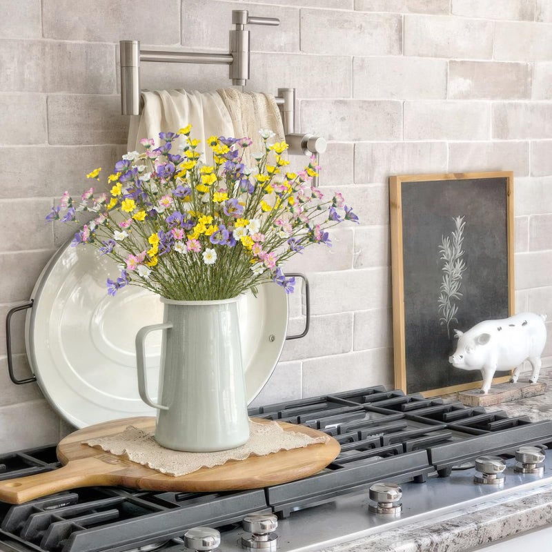 CITYES 16 Pcs Artificial Wildflowers with Stems Bulk Silk Spring Flowers Floral Picks 21inch Fake Forsythia Branches Faux Wildflowers Arrangements for Home Decor Indoor Outdoor Wedding Centerpieces - Image 4