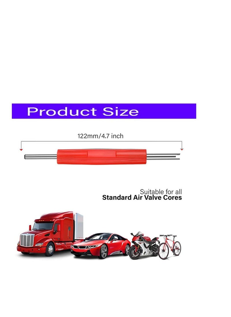 California formula T  - 9 قطعة أداة إزالة صمام الإطارات الأساسية ذات النهاية المزدوجة HVAC تركيب مزيل مبدل خدمة نظام التيار المتردد أداة تثبيت شاحنة السيارة - Image 1