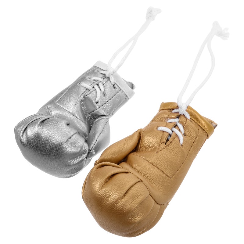 1 Pair Of Mini Boxing Gloves Keychain Car Accessories Handbag Charms Purse Pendant Unique Bag Decoration Stylish Key - Image 2