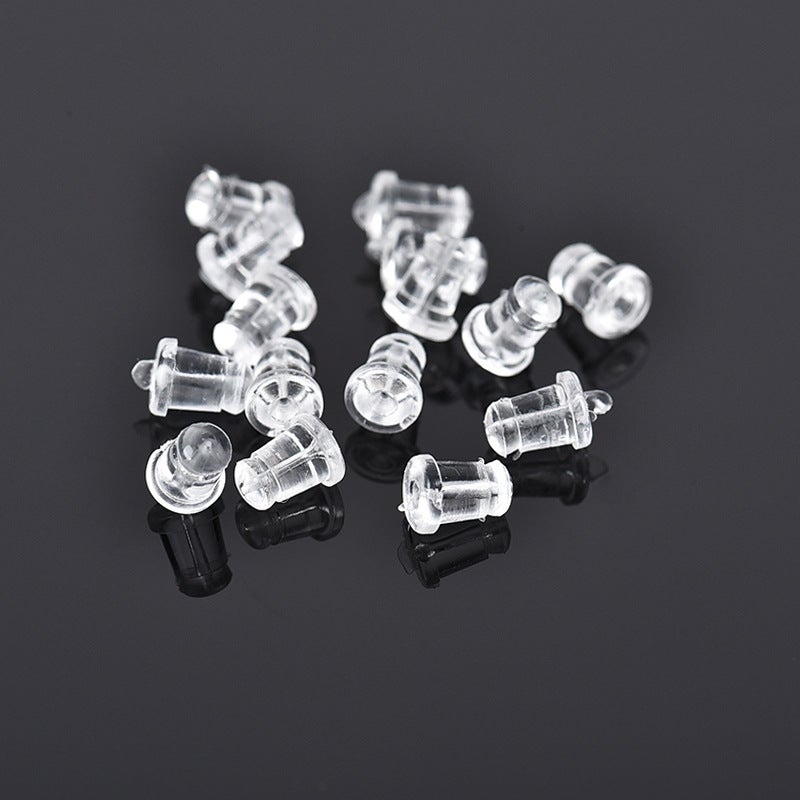 Generic DIY Jewelry Earring Backs Clear Silicone Stoppers 7x 5mm (pack of 2000) American earplugs
