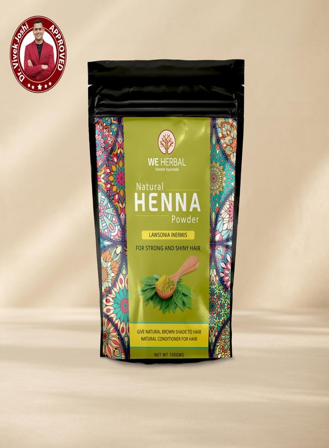 We Herbal Natural Herbal Henna Powder 100g, Pure & Organic Mehndi for Hair Coloring, Conditioning, Shine & Scalp Nourishment, Healthy Scalp & Long-Lasting Colour, Natural Hair Dye & Mehendi for Soft, Shiny Hair - Image 2