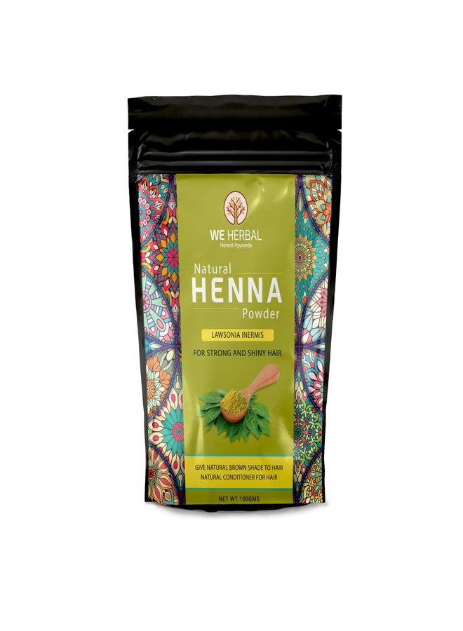 We Herbal Natural Herbal Henna Powder 100g, Pure & Organic Mehndi for Hair Coloring, Conditioning, Shine & Scalp Nourishment, Healthy Scalp & Long-Lasting Colour, Natural Hair Dye & Mehendi for Soft, Shiny Hair - Image 1