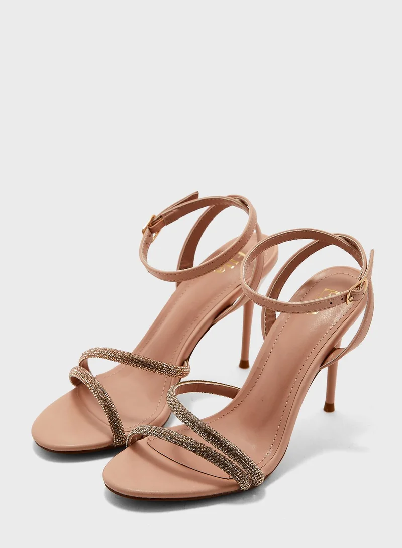 Ella Limited Edition Diamante Double  Strap  Sandal